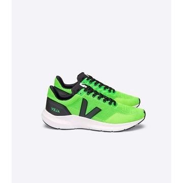 Veja MARLIN V-KNIT Men's Running Shoes Green | NZ 142QMA